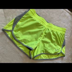 Nike dri-fit yellow shorts